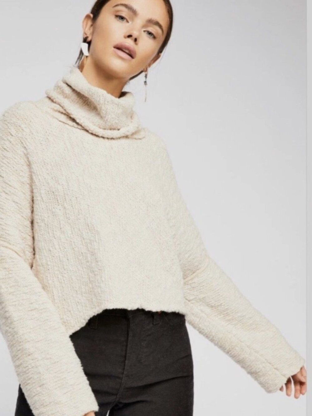 FREE PEOPLE EASY COWL SWEATER
